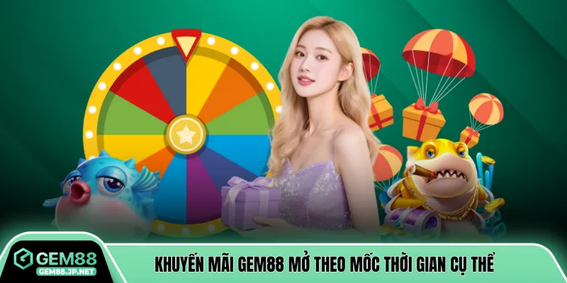 Khuyến mãi GEM88 mở theo mốc thời gian cụ thể